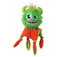 Hračka Dog Fantasy Monsters strašidlo pískacie chlpaté zelené s dečkou 28cm