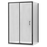 MEXEN/S - APIA sprchovací kút 90x80 cm, transparent, čierna 840-090-080-70-00