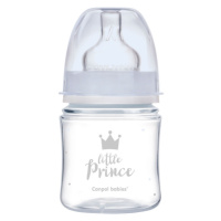 CANPOL BABIES Dojčenská antikoliková fľaša široká EasyStart ROYAL BABY modrá 120 ml