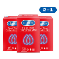 DUREX Kondómy 2+1 Feel Thin Extra Lubricated 3 x 18 ks