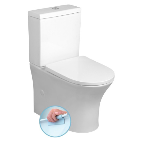 Bruckner - DARIO RIMLESS WC kombi misa s nádržkou, spodný/zadný odpad, biela 201.437.4