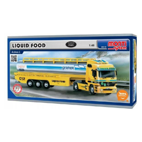 Stavebnica Monti 55 Liquid Food Actros L-MB 1:48 v krabici 31,5x16,5x8cm