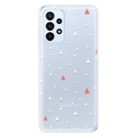 Odolné silikónové puzdro iSaprio - Abstract Triangles 02 - white - Samsung Galaxy A23 / A23 5G