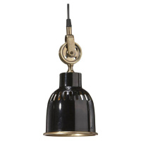 PR Home Cleveland závesná lampa 14cm čierna/mosadz