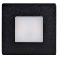 DECENTLY IP44 Black 1.7W NW 100/160lm - Nástěnné vestavné LED svítidlo