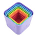 Kubus pyramída skladačka plast hranatá farebná 7ks v sáčku