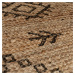 Kusový koberec Printed Jute Rowen Natural/Black - 80x150 cm Flair Rugs koberce