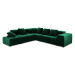 Zelená zamatová rohová pohovka (variabilná) Rome Velvet - Cosmopolitan Design