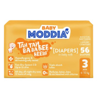 MODDIA BABY Jednorazové plienky 3 Midi (6–10 kg), 56 ks