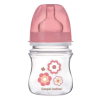 CANPOL BABIES Fľaša so širokým hrdlom Newborn baby ružová 120 ml