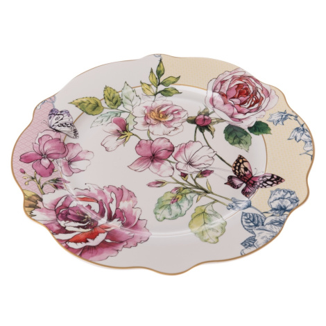 Porcelánový plytký tanier Roses, 27 cm