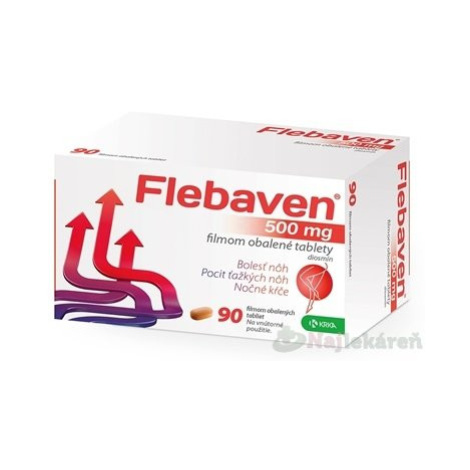 Flebaven 500 mg filmom obalené tablety proti opuchom a zápalom, 90ks