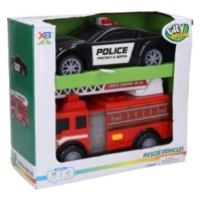 Autá policajné a hasičské s efektmi 23 cm