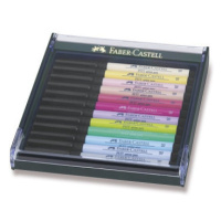 Popisovače Faber-Castell Pitt Artist Pen Brush - 12 ks, pastelové farby