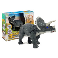 mamido  Dinosaurus Triceratops na batérie so zvukovými efektmi sivý