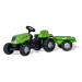 Šlapací traktor s vlečkou Rolly Toys 012169 zelený