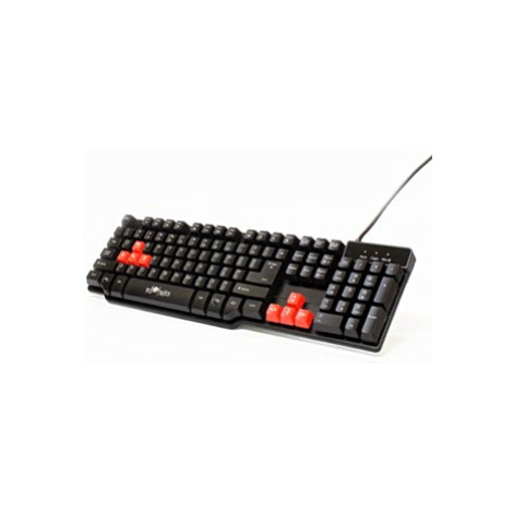 Red Fighter K1, klávesnice US, herní, podsvícená typ drátová (USB), černá, 3 barvy podsvícení