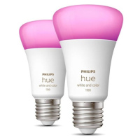 Philips HUE Bluetooth 2x žiarovka LED E27 A60 9W 1100lm 2000-6500K RGB