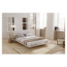 Biela dvojlôžková posteľ z bukového dreva 140x200 cm Japandic - Skandica