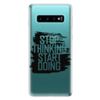 Odolné silikónové puzdro iSaprio - Start Doing - black - Samsung Galaxy S10