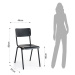 Čierne jedálenské stoličky v súprave 2 ks Old School - Tomasucci