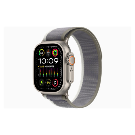 Apple Watch Ultra 2/49mm/Titan/Šport Band/Green-Grey Trail/-M/L