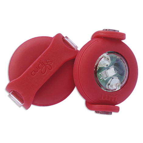 CURLI Luumi LED bezpečnostné svetielko na obojok červené 2 ks