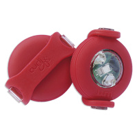 CURLI Luumi LED bezpečnostné svetielko na obojok červené 2 ks