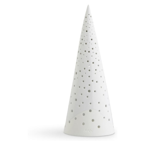 Biely vianočný svietnik z kostného porcelánu Kähler Design Nobili, výška 30 cm