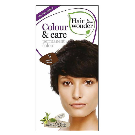 HAIRWONDER Prírodné dlhotrvajúca farba na vlasy Tmavá hnedá 3