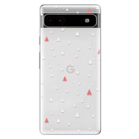 Odolné silikónové puzdro iSaprio - Abstract Triangles 02 - white - Google Pixel 6a 5G