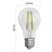 LED žiarovka Filament A60 / E27 / 5 W (75 W) / 1 060 lm / teplá biela