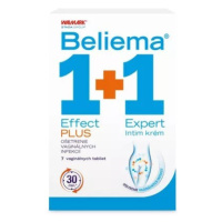 Beliema Effect PLUS 7 vaginálních tabliet + Expert Intim krém 30 ml, 1 set