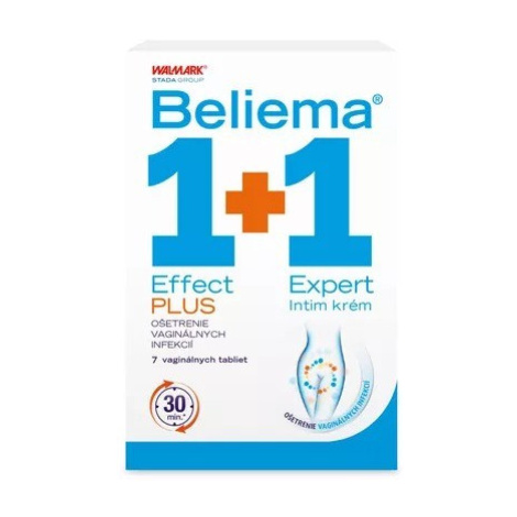 Beliema Effect PLUS 7 vaginálních tabliet + Expert Intim krém 30 ml, 1 set