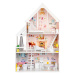 ECOTOYS domtextilu.sk Krásny drevený domček pre bábiky s nábytkom 64178
