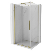 MEXEN/S - Velár sprchovací kút 90 x 75, transparent, zlatá 871-090-075-01-50