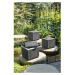 Tmavosivý záhradný taburet Cube – Keter