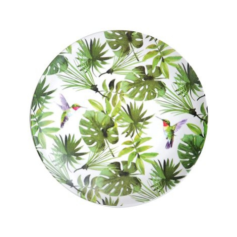 Kesper s dekorom tropických listov, plastový, priemer 25 cm