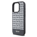 DKNY PU Leather Repeat Pattern Bottom Stripe MagSafe Apple iPhone 14 Pro DKHMP14LPSOSPK Black