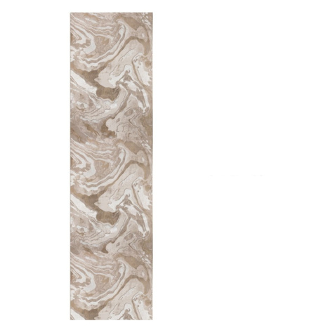 Béžový behúň 60x230 cm Marbled – Flair Rugs