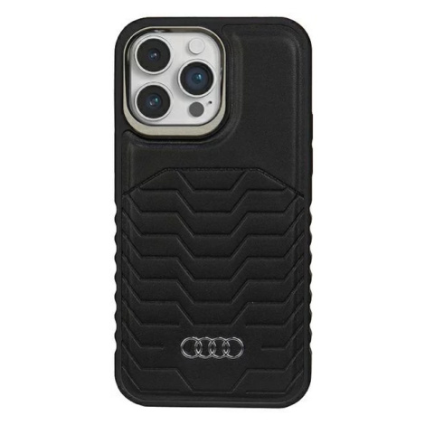 Kryt Audi Synthetic Leather MagSafe iPhone 14 Pro Max 6.7" black hardcase AU-TPUPCMIP14PM-GT/D3-