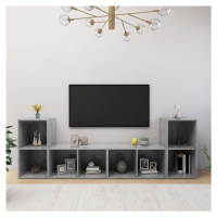 vidaXL TV skrinky 4 ks betónové sivé 72x35x36,5 cm drevotrieska