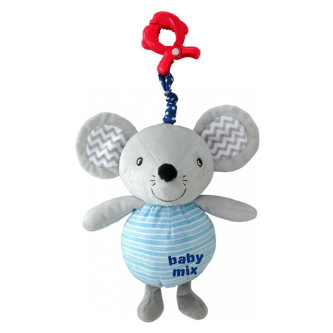 Detská plyšová hračka s hracím strojčekom a klipom Baby Mix Myška