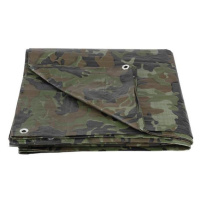 Tarpaulin plachta Khaki 4x6 m, 80 g/m, zakrývacia, oliva/kamufláž