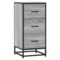 vidaXL Komoda sivá sonoma 35,5x35x76 cm kompozitné drevo a kov