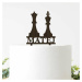 Zápich do torty - Drevené šachové figúrky