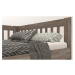 Sconto Rohová posteľ APOLONIE ľavá, buk/sivá, 160x200 cm
