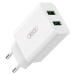 Nabíjačka XO Wall charger L119 2x USB-A , 18W (white)
