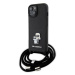 Kryt Karl Lagerfeld KLHCP15SSAKCPSK iPhone 15 6.1" hardcase black Crossbody Saffiano Metal Pin K