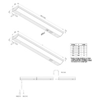 ModuLite F LED svetlo pod skrinku, čierne, 60 cm, 4 000 K hliník